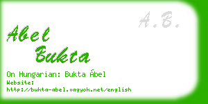 abel bukta business card