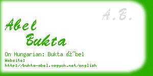 abel bukta business card